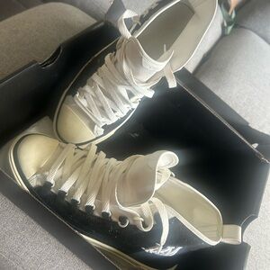 AMIRI Black and White High-Top Sneakers